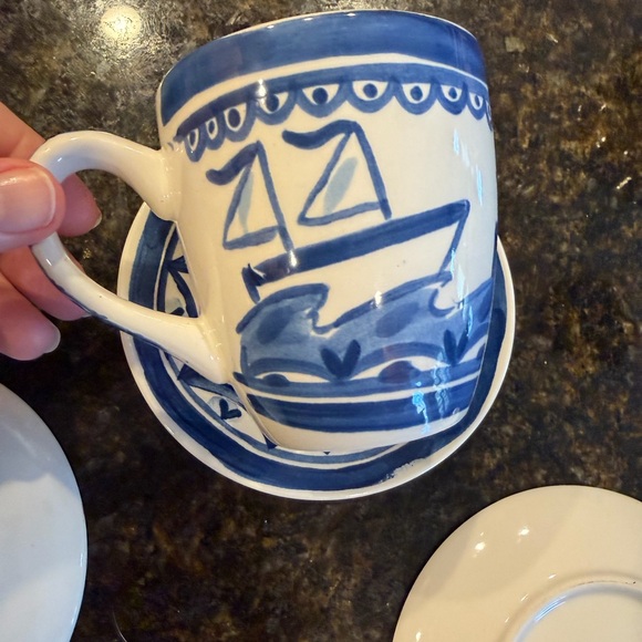 Delft Blond Amsterdam Ceramic Mug and Saucer Set 3 Mugs & 3 plates - Picture 9 of 11